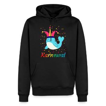 Karnewal Kölner Karneval Konfetti Wal Narrenkappe - Männer Premium Bio Hoodie - Schwarz - Vorne - Nico (187cm)