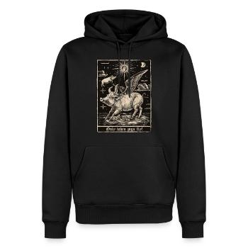 Only when pigs fly - Men’s Premium Organic Hoodie - black - Front - Nico (187cm)