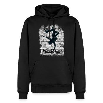 Nage libre - Sweat à capuche Premium bio Homme - noir - Devant - Nico (187cm)