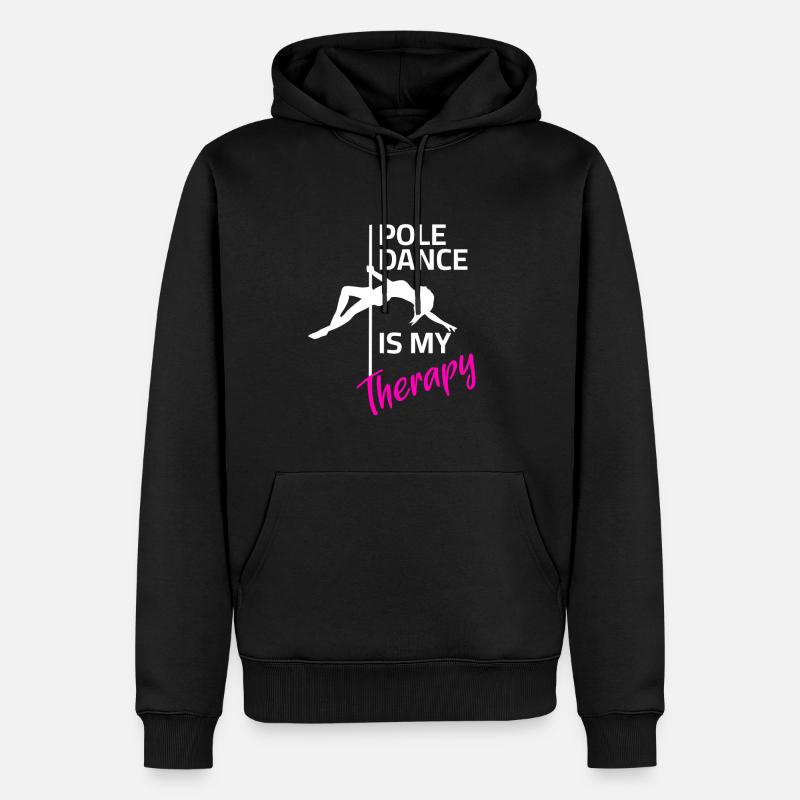 Thérapie par la pole danse - Sweat à capuche Premium bio Homme - noir