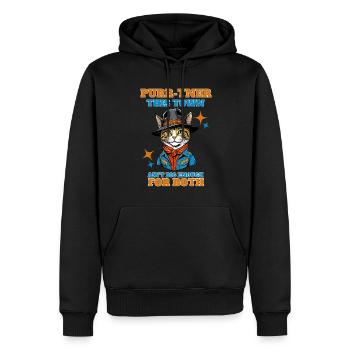 Cette ville n’est pas assez grande pour les deux - Sweat à capuche Premium bio Homme - noir - Devant - Nico (187cm)