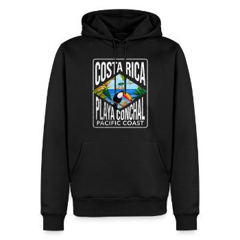 Costa Rica Playa Conchal - Männer Premium Bio Hoodie - Schwarz - Vorne - Nico (187cm)