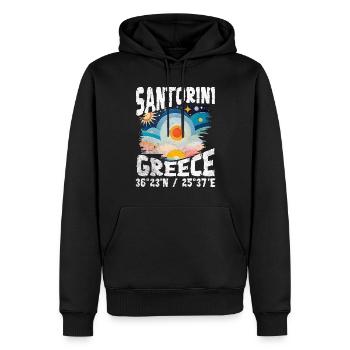 Griechenland Ägäische Inseln Col - Männer Premium Bio Hoodie - Schwarz - Vorne - Nico (187cm)