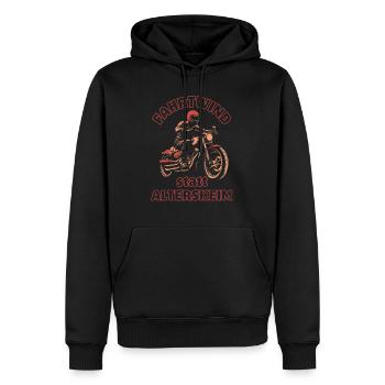 Motorrad Vintage Rentner Ruhestand - Männer Premium Bio Hoodie - Schwarz - Vorne - Nico (187cm)