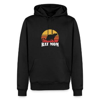 Hausratte - Männer Premium Bio Hoodie - Schwarz - Vorne - Nico (187cm)