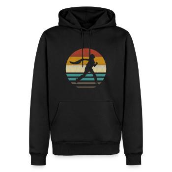 Jai Alai Sports Rétro vintage Cesta-Punta, Pelota - Sweat à capuche Premium bio Homme - noir - Devant - Nico (187cm)