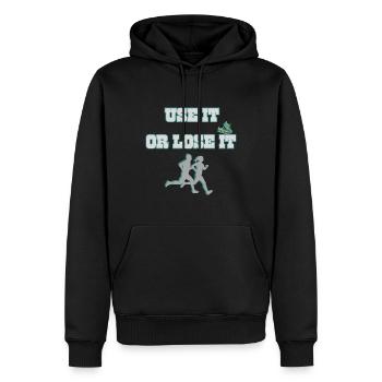 Utilisez-le ou perdez-le 2 - Sweat à capuche Premium bio Homme - noir - Devant - Nico (187cm)