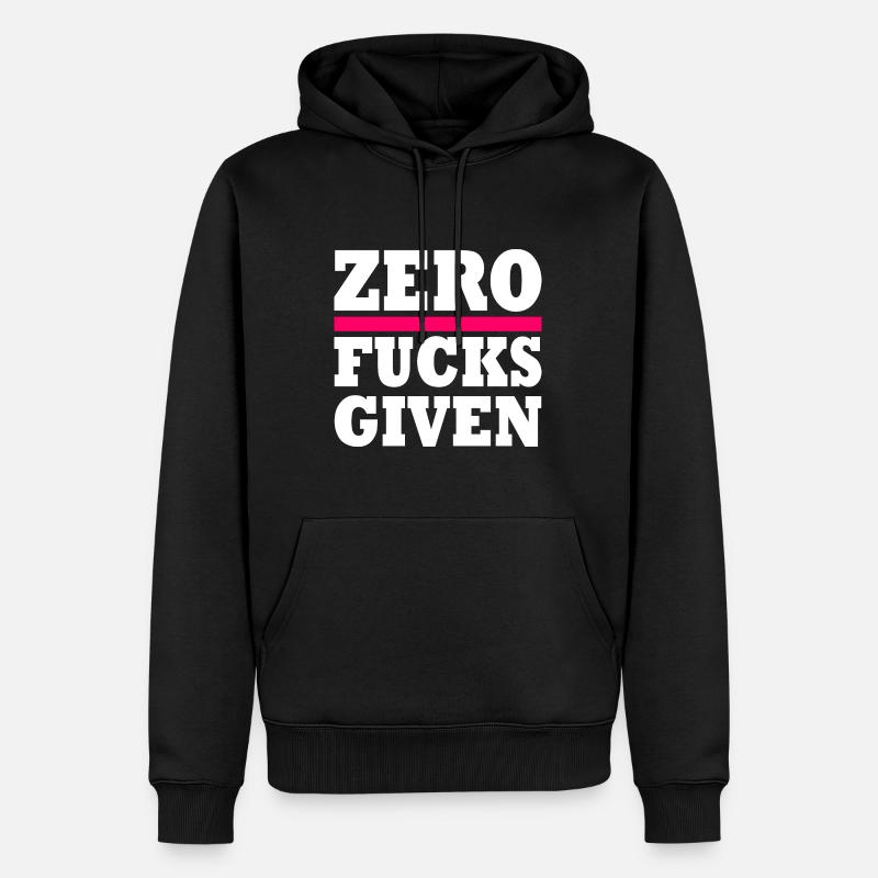 Zero fucks given - Männer Premium Bio Hoodie - Schwarz