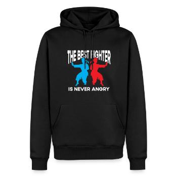 Selbstverteidigung Kampfsport Karate Schwarzgurt - Männer Premium Bio Hoodie - Schwarz - Vorne - Nico (187cm)