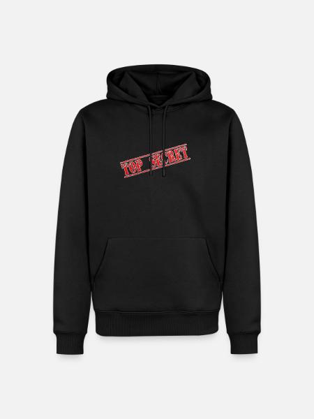 top secret J - Men’s Premium Organic Hoodie - black