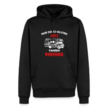 Nur die coolsten Opas fahren Wohnmobil - Männer Premium Bio Hoodie - Schwarz - Vorne - Nico (187cm)