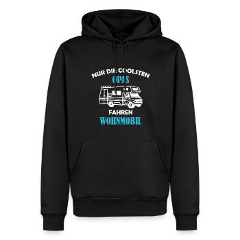 Seuls les grands-pères les plus cool conduisent des camping-cars - Sweat à capuche Premium bio Homme - noir - Devant - Nico (187cm)
