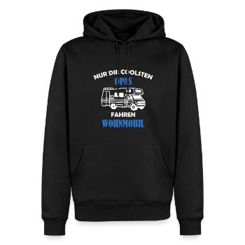 Nur die coolsten Opas fahren Wohnmobil - Männer Premium Bio Hoodie - Schwarz - Vorne - Nico (187cm)