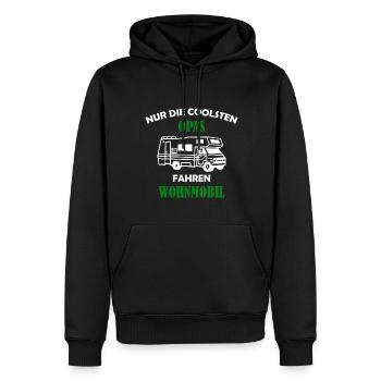 Nur die coolsten Opas fahren Wohnmobil - Männer Premium Bio Hoodie - Schwarz - Vorne - Nico (187cm)