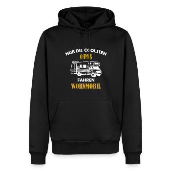 Nur die coolsten Opas fahren Wohnmobil - Männer Premium Bio Hoodie - Schwarz - Vorne - Nico (187cm)