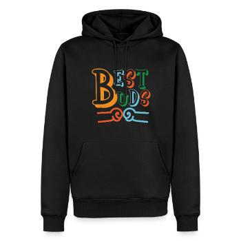 Meilleurs amis Meilleurs bourgeons Meilleur ami - Sweat à capuche Premium bio Homme - noir - Devant - Nico (187cm)