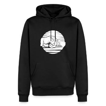 Alles Gute Zum Ersten Vatertag Vater Baby Faust - Männer Premium Bio Hoodie - Schwarz - Vorne - Nico (187cm)