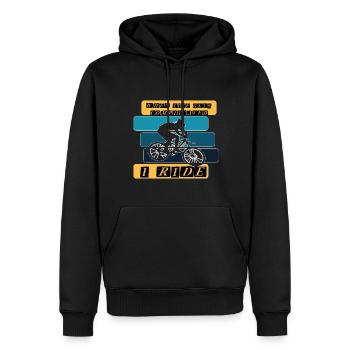 Cyclistes Cyclistes Cyclistes - Sweat à capuche Premium bio Homme - noir - Devant - Nico (187cm)