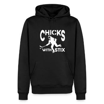 Hockey sur glace Patins Puck Hockey Femmes - Sweat à capuche Premium bio Homme - noir - Devant - Nico (187cm)