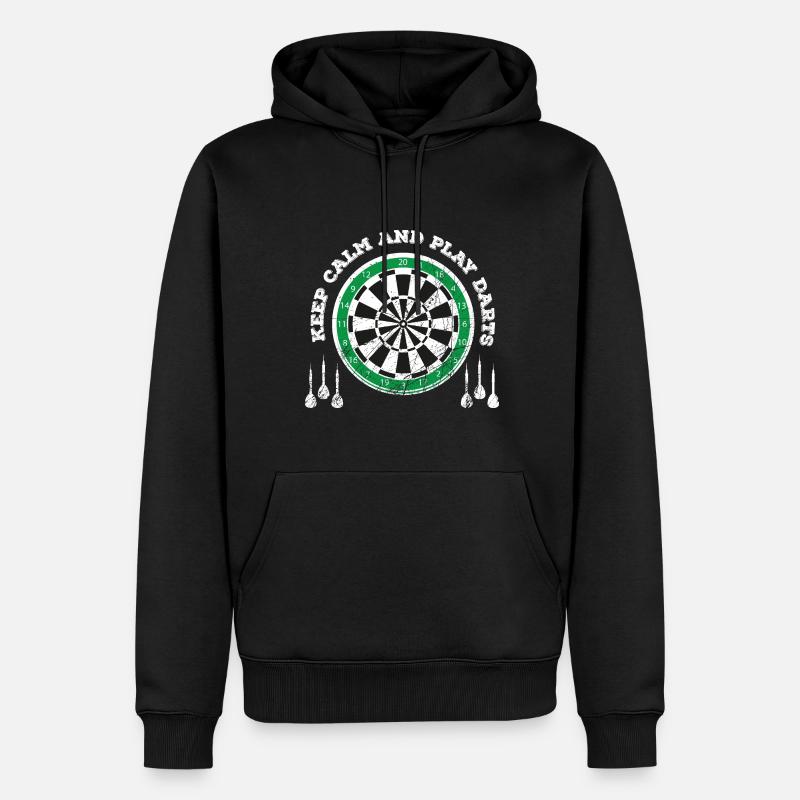 Fléchettes Fléchettes Dartboard Lancer Flèche - Sweat à capuche Premium bio Homme - noir