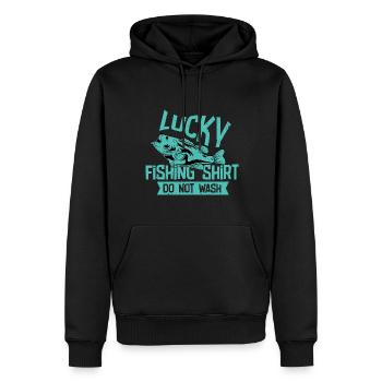 Pêcheur Pêcheur Pêche Canne à pêche Pêche Pêcheur - Sweat à capuche Premium bio Homme - noir - Devant - Nico (187cm)
