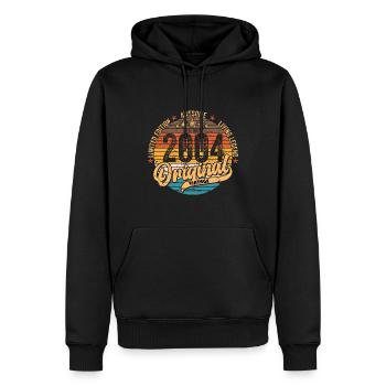 2004 Birthday born in 2004 Retro Vintage - Men’s Premium Organic Hoodie - black - Front - Nico (187cm)