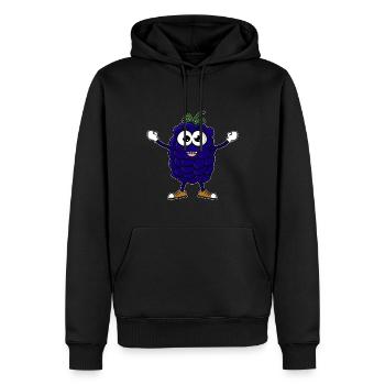 Brombeere Cartoon - Männer Premium Bio Hoodie - Schwarz - Vorne - Nico (187cm)