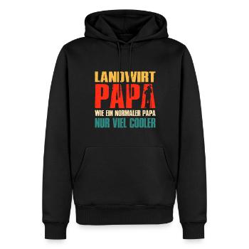 Landwirt Papa Wie Ein Normaler Papa Nur Cooler - Männer Premium Bio Hoodie - Schwarz - Vorne - Nico (187cm)