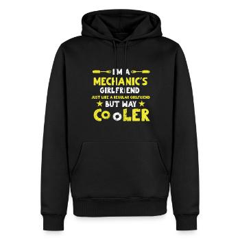 Mécanicien Voiture Tournevis Mécatronique Technicien Voiture - Sweat à capuche Premium bio Homme - noir - Devant - Nico (187cm)