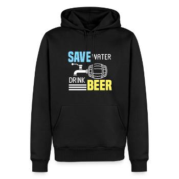 Bier Alkohol Party Trinkspiel Saufen - Männer Premium Bio Hoodie - Schwarz - Vorne - Nico (187cm)