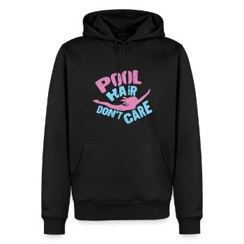 Nageurs Natation 50 mètres piste Brasse - Sweat à capuche Premium bio Homme - noir - Devant - Nico (187cm)