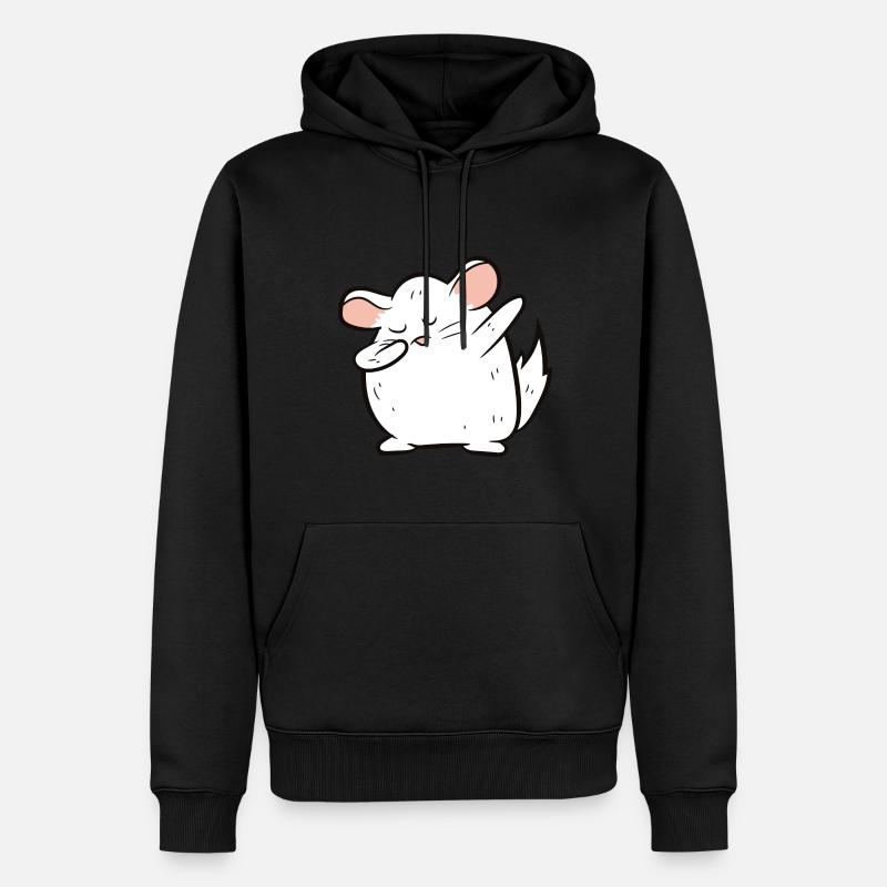 Chinchilla - Tamponnez, dab, dabbing, dansez - Sweat à capuche Premium bio Homme - noir