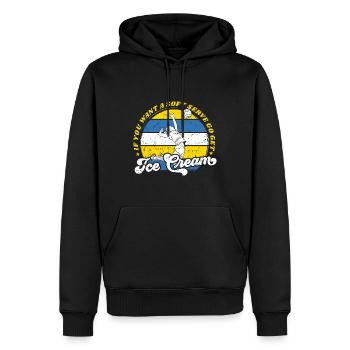 Volleyball Motiv Volley Spruch Geschenk - Männer Premium Bio Hoodie - Schwarz - Vorne - Nico (187cm)