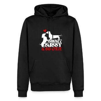 Dackel Hund Teckel Hund Rasse Dachshund - Männer Premium Bio Hoodie - Schwarz - Vorne - Nico (187cm)