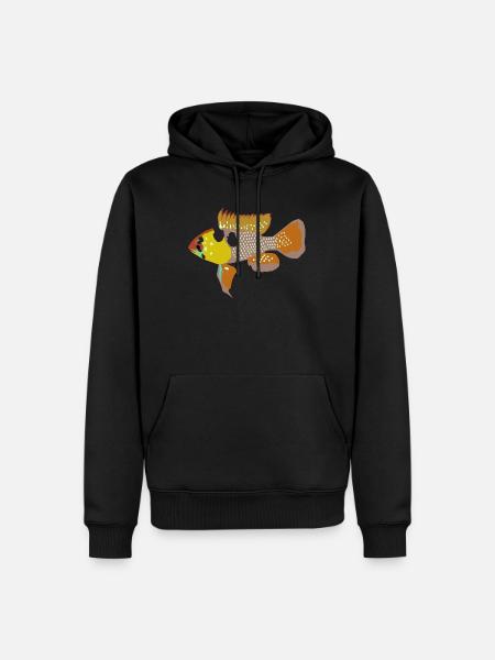 ramirezi schmetterlingsbuntbarsch Aquaristik - Herre Premium økologisk hoodie - sort