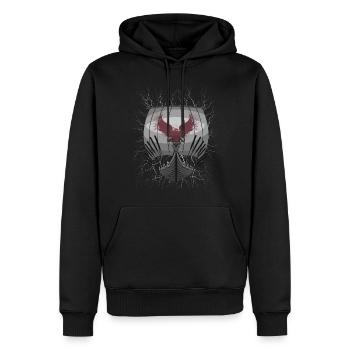 Navire viking - Sweat à capuche Premium bio Homme - noir - Devant - Nico (187cm)