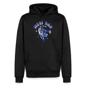 Dessin animé Expectant Daddy Super Dad - Sweat à capuche Premium bio Homme - noir - Devant - Nico (187cm)