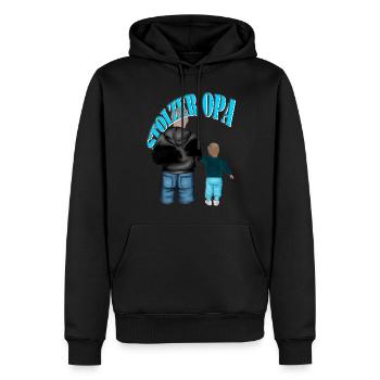 stolzer Opa - Enkel blond Kind Junge - Männer Premium Bio Hoodie - Schwarz - Vorne - Nico (187cm)