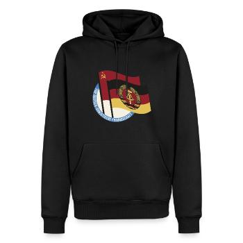Für Deutsch Sowjetische Freundschaft Ossi DDR - Männer Premium Bio Hoodie - Schwarz - Vorne - Nico (187cm)