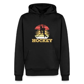 Hockey sur glace Patins Puck Hockey Femmes - Sweat à capuche Premium bio Homme - noir - Devant - Nico (187cm)