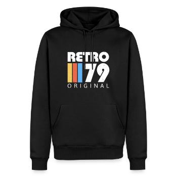 1979 Geburtstag geboren im Jahr 1979 Retro Vintage - Männer Premium Bio Hoodie - Schwarz - Vorne - Nico (187cm)