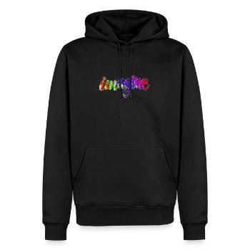 imagine 3 J - Männer Premium Bio Hoodie - Schwarz - Vorne - Nico (187cm)