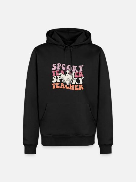 Teacher Halloween Ghost Spooky Teacher - Men’s Premium Organic Hoodie - black