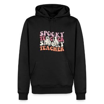 Lehrer Halloween Geist Spooky Teacher - Männer Premium Bio Hoodie - Schwarz - Vorne - Nico (187cm)