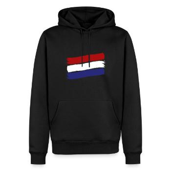 Pays-Bas Drapeau Hollande Drapeau néerlandais - Sweat à capuche Premium bio Homme - noir - Devant - Nico (187cm)