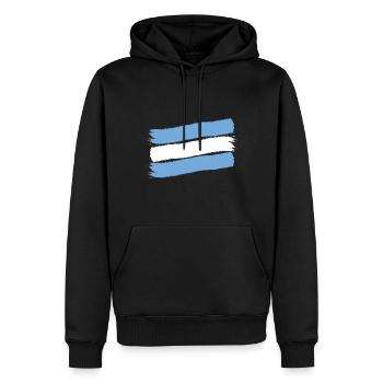 Drapeau de l’Argentine Amérique du Sud Drapeau argentin - Sweat à capuche Premium bio Homme - noir - Devant - Nico (187cm)