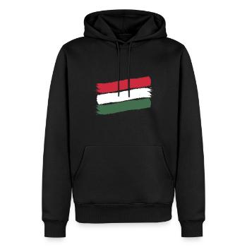 Ungarn Flagge Ungarische Fahne Balaton Hungary - Männer Premium Bio Hoodie - Schwarz - Vorne - Nico (187cm)