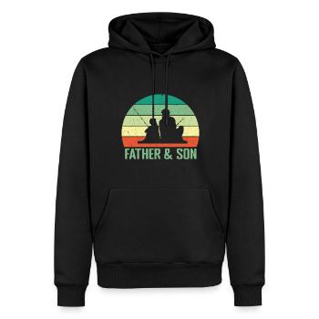Father's Day Dad Dad Best Dad - Men’s Premium Organic Hoodie - black - Front - Nico (187cm)