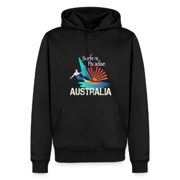 Surfers Paradise Surfer - Sweat à capuche Premium bio Homme - noir - Devant - Nico (187cm)