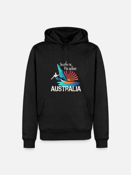 Surfers Paradise Surfer - Männer Premium Bio Hoodie - Schwarz